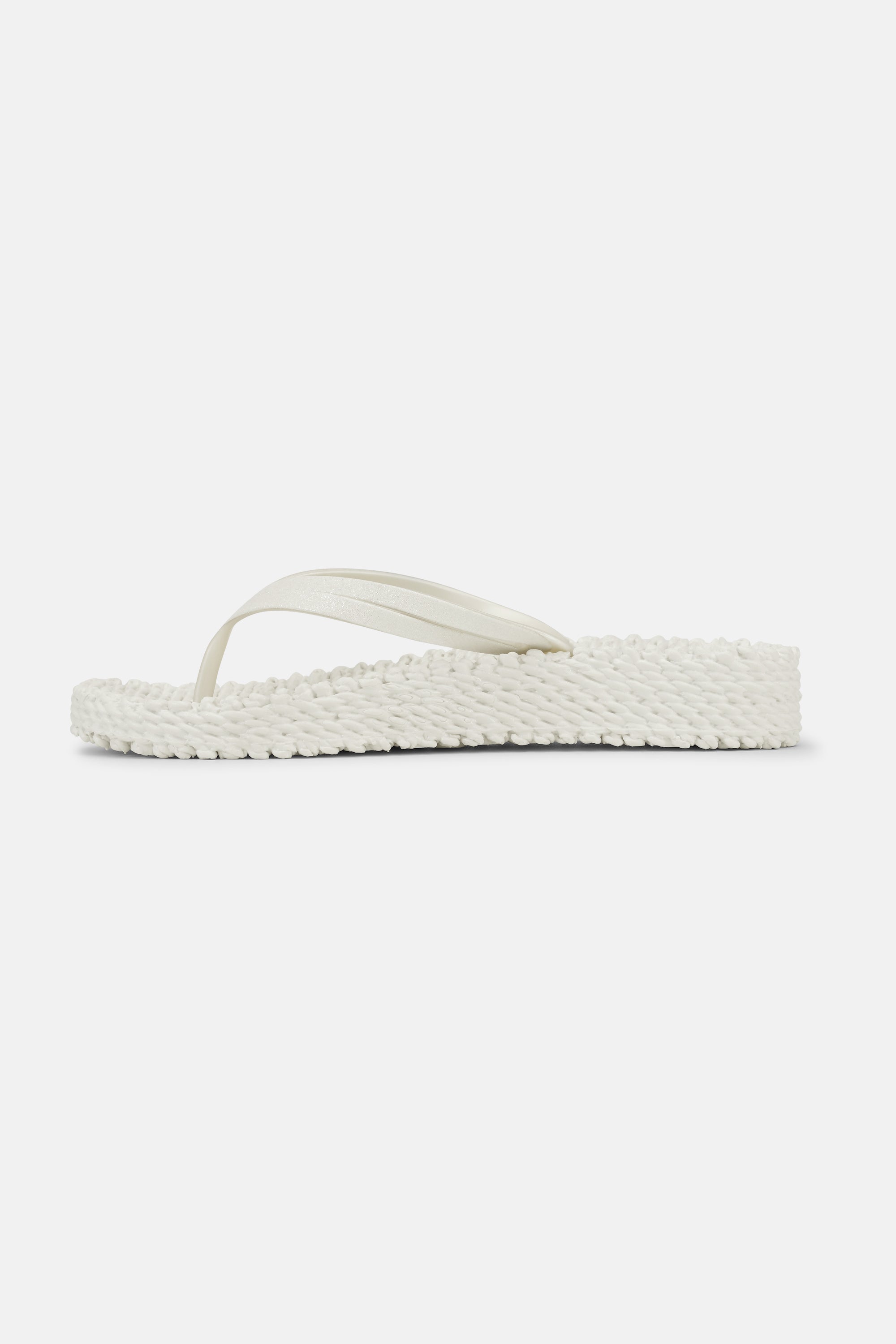 Plateau Flip-Flops Glitter - Creme